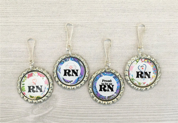 Nurse Rn Zipper Pull Charms Lulu Only Creations
