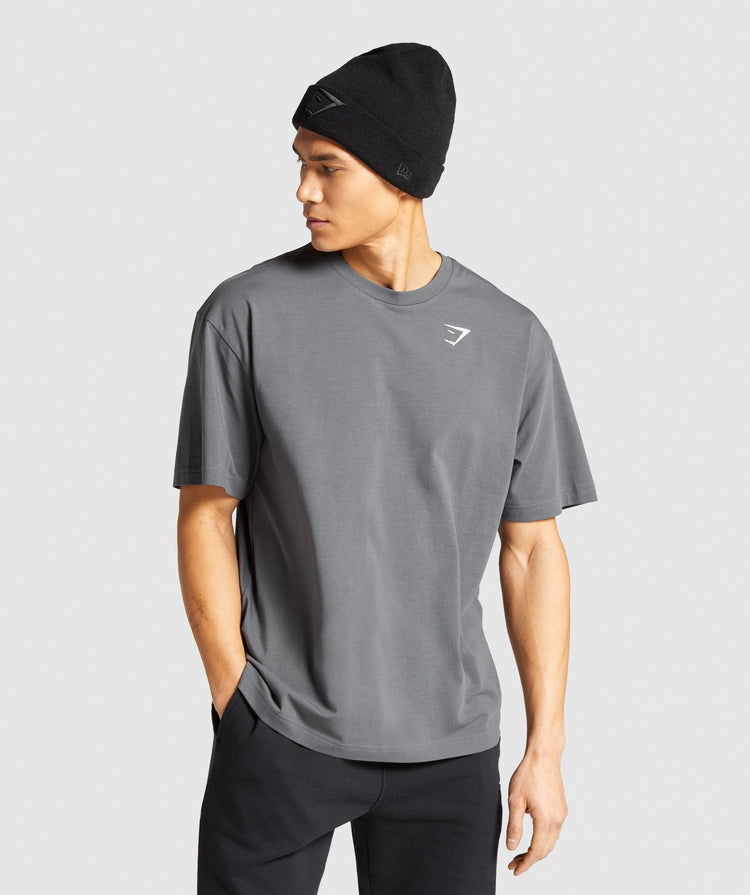 Gymshark Essential Oversized T Shirt Charcoal Gymshark