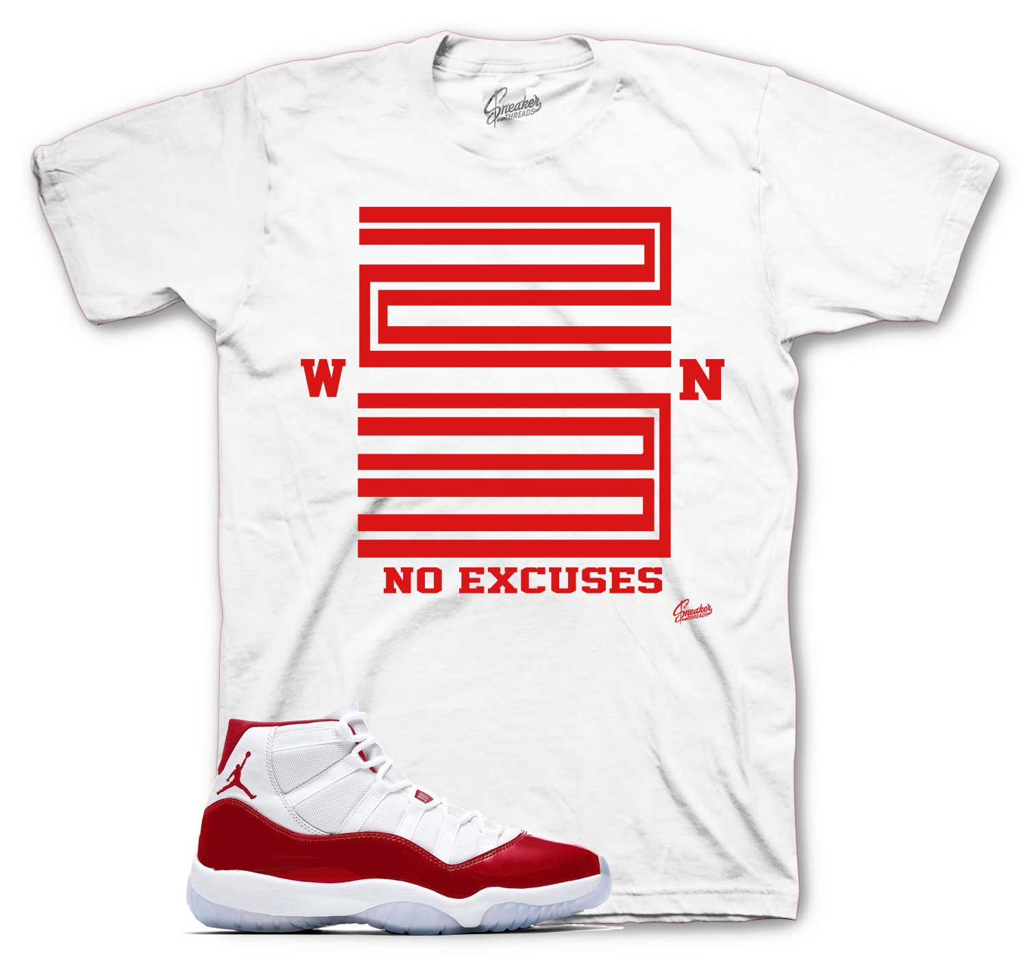 Jordan 11 Cherry Sneaker Tees Shirts University Red Win 23 Shirt