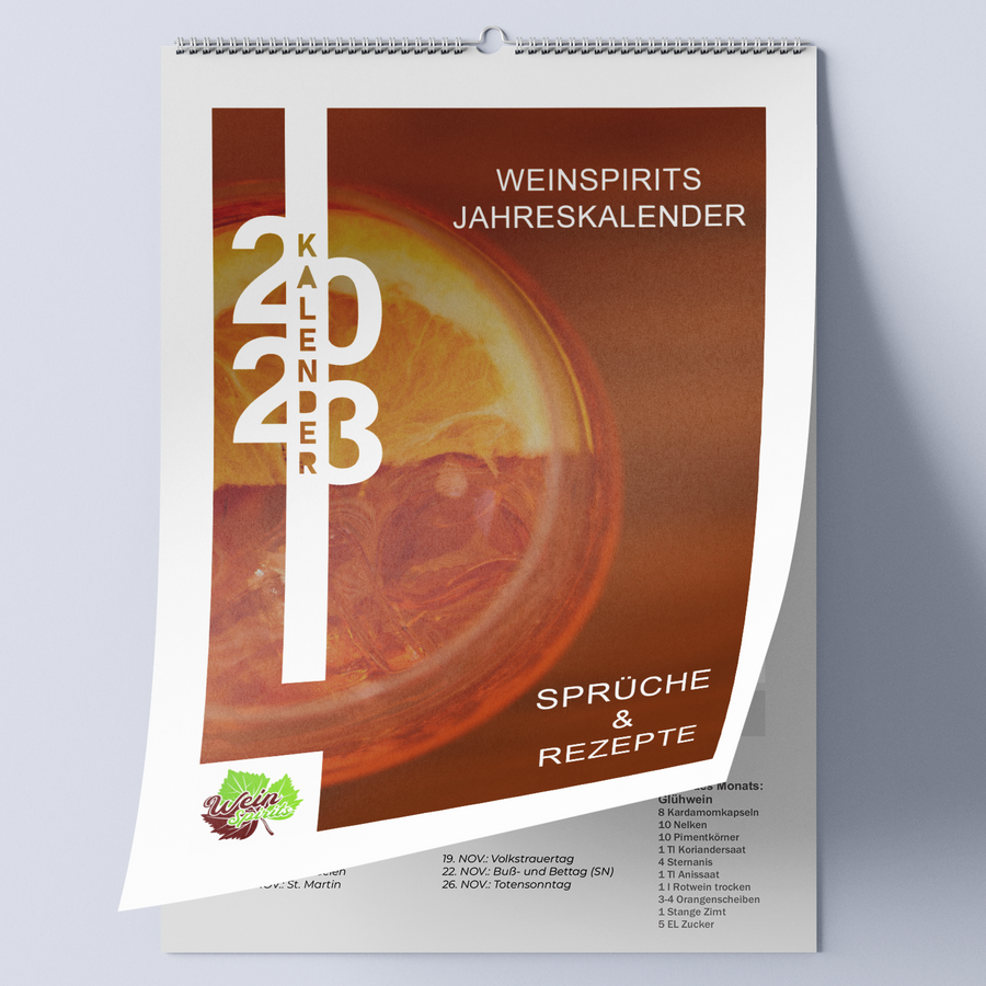 Kalender 2023 Spruche Und Rezepte Weinspirits