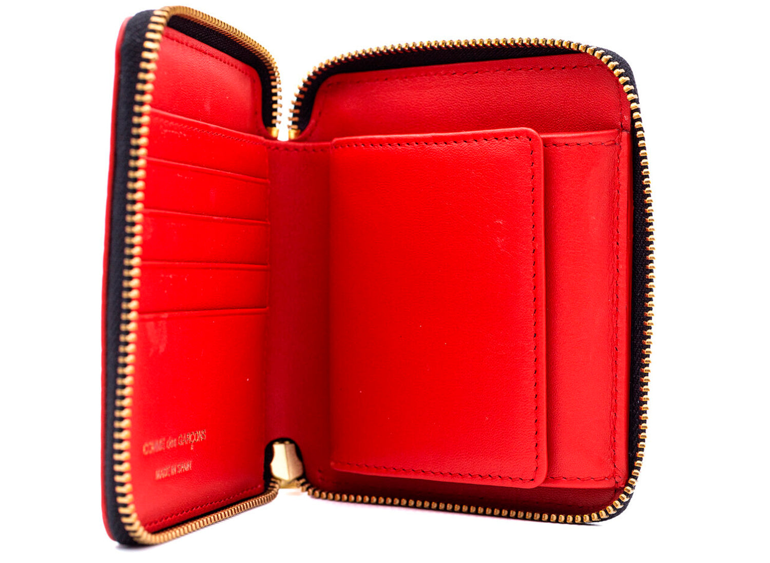 Comme Des Garcon Embossed Roots Wallet In Red Oneness Boutique