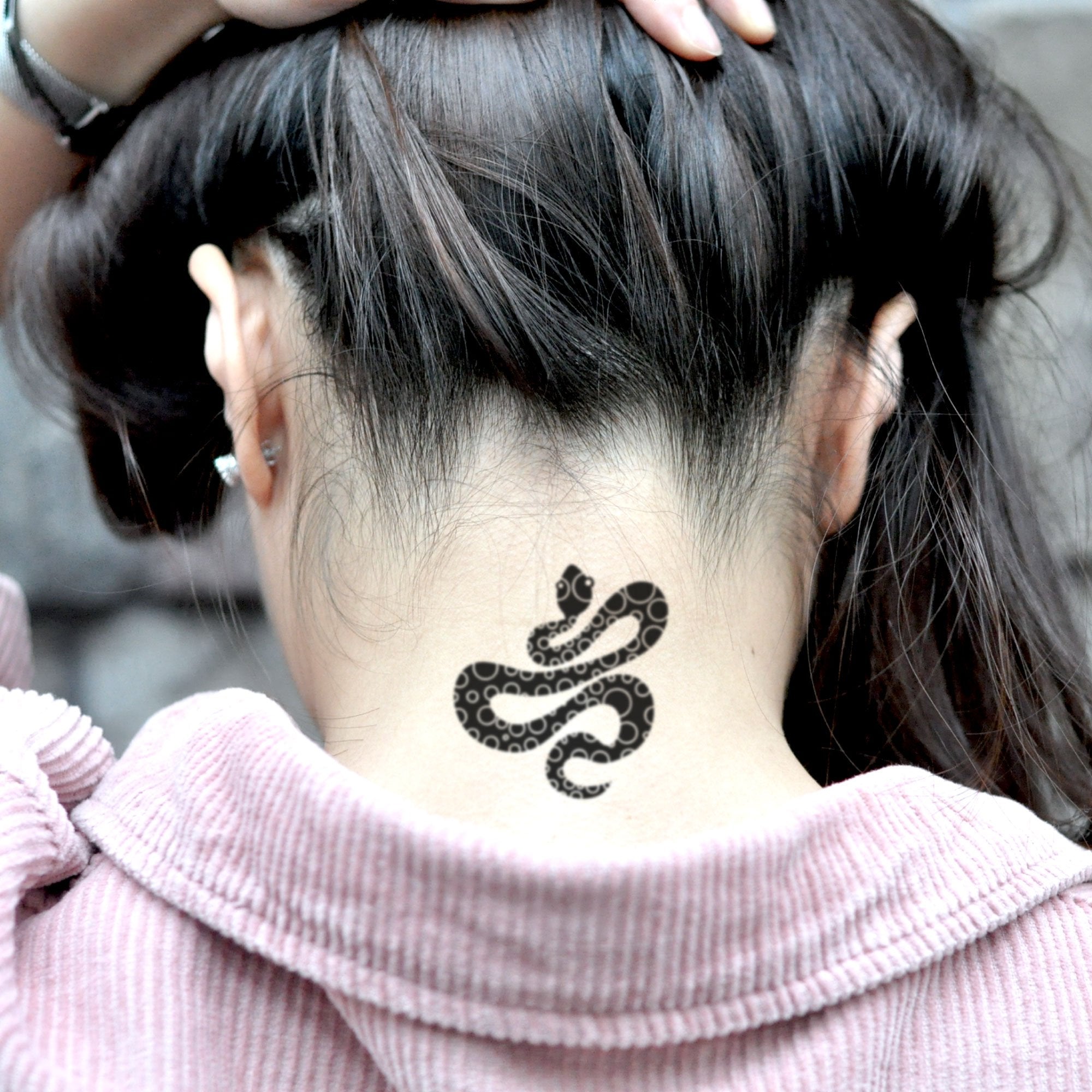 Simple Snake Temporary Tattoo Sticker Ohmytat