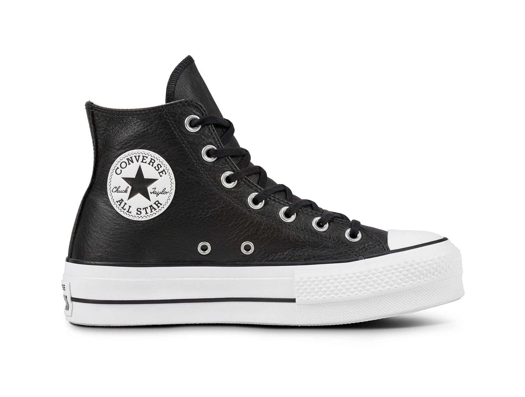 Zapatilla Converse Chuck Taylor Plataforma Cuero Mujer Negro Blockstore Cl
