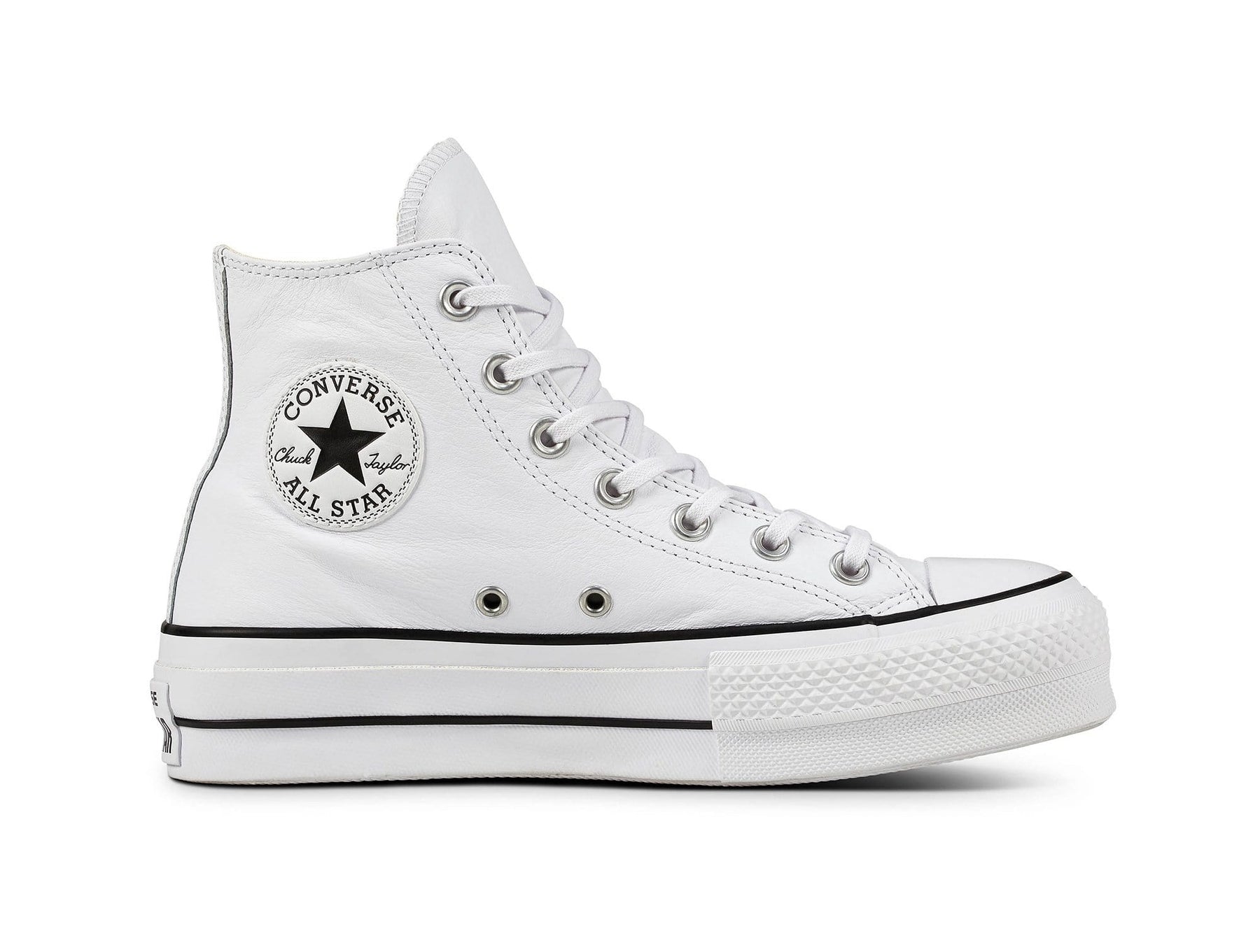 Zapatilla Converse Chuck T Plataforma Cuero Mujer Blanco Blockstore Cl