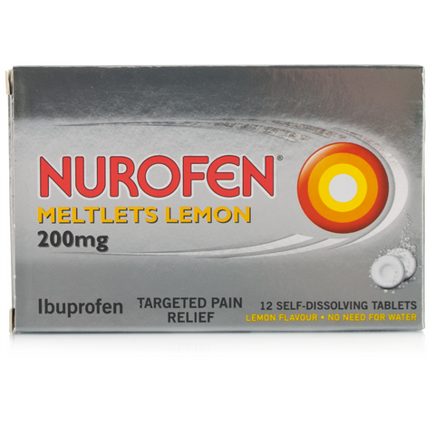 Nurofen Meltlets Lemon Flavour 200mg 12 Meltlets Pharmacykwik