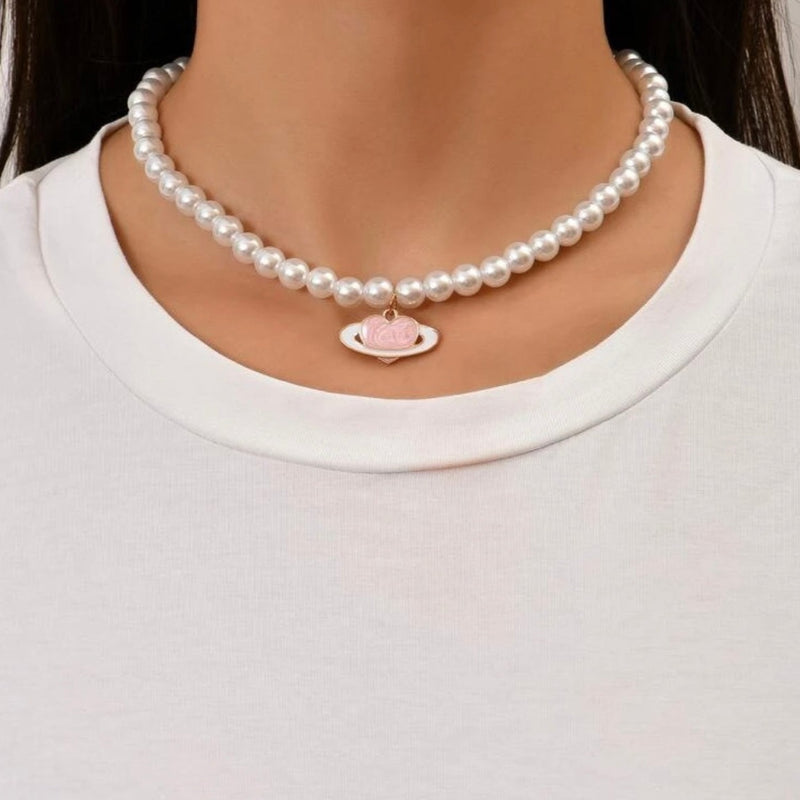 Planet Of My Heart Pearl Necklace Souk Los Angeles