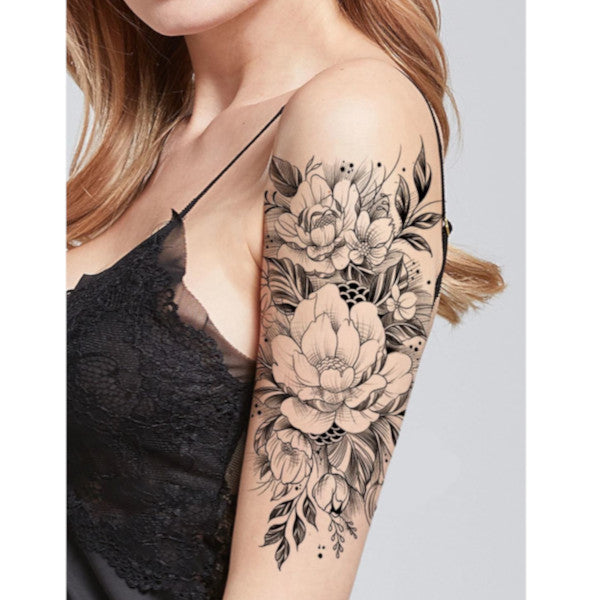 Tatouage Ephemere Femme Fleurs 24 Bras Ventre Dos Cuisse Epaule Tatouage Fmr