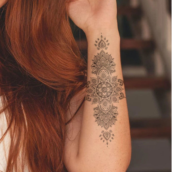 Tatouage Ephemere Femme Mandala Fleur De Vie Epaule Bras Dos Main Tatouage Fmr