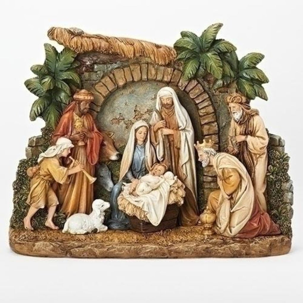 Rustic Nativity Scene With Kings Adoring The New Born King Jesus Beattitudes Religious Gifts