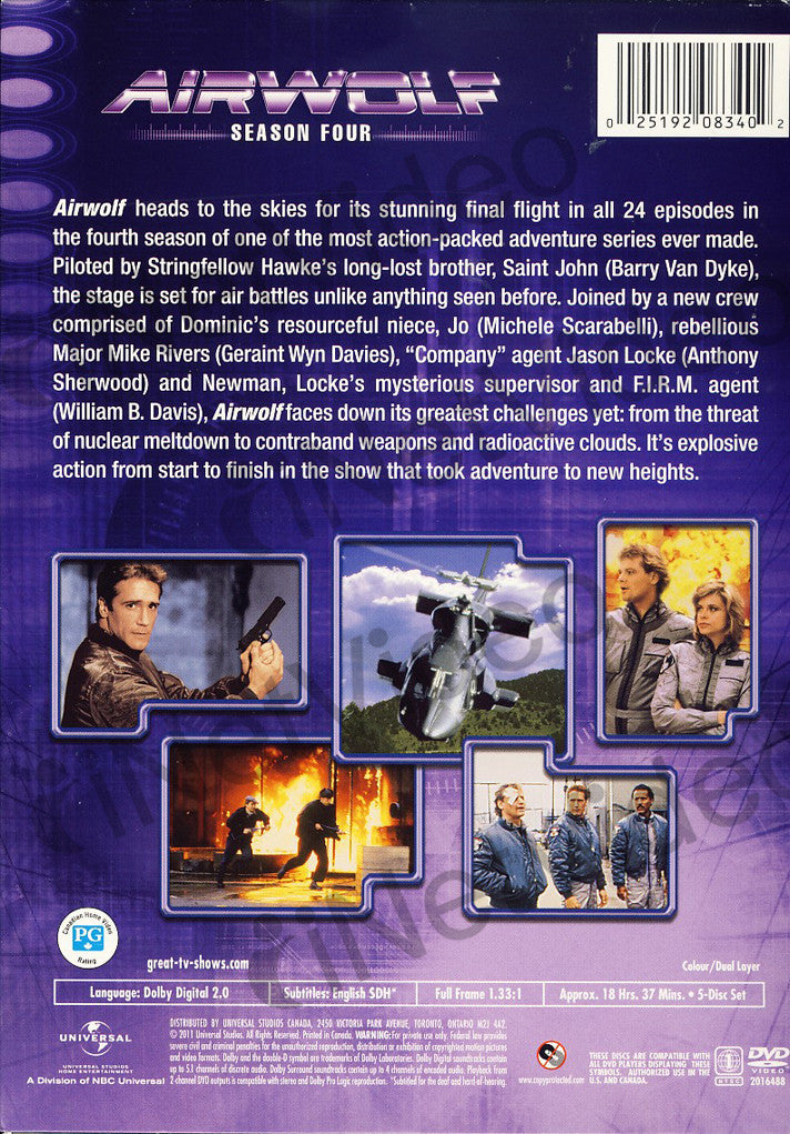 Airwolf Season 4 Boxset On Dvd Movie