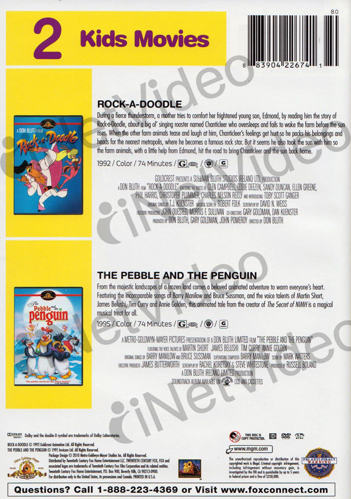 Rock A Doodle The Pebble The Penguin Mgm Movie Collection On Dvd Movie