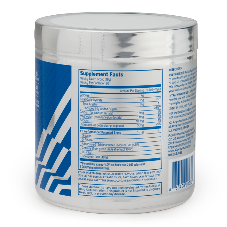 X2 Performance Pre Workout Intra Workout Powder