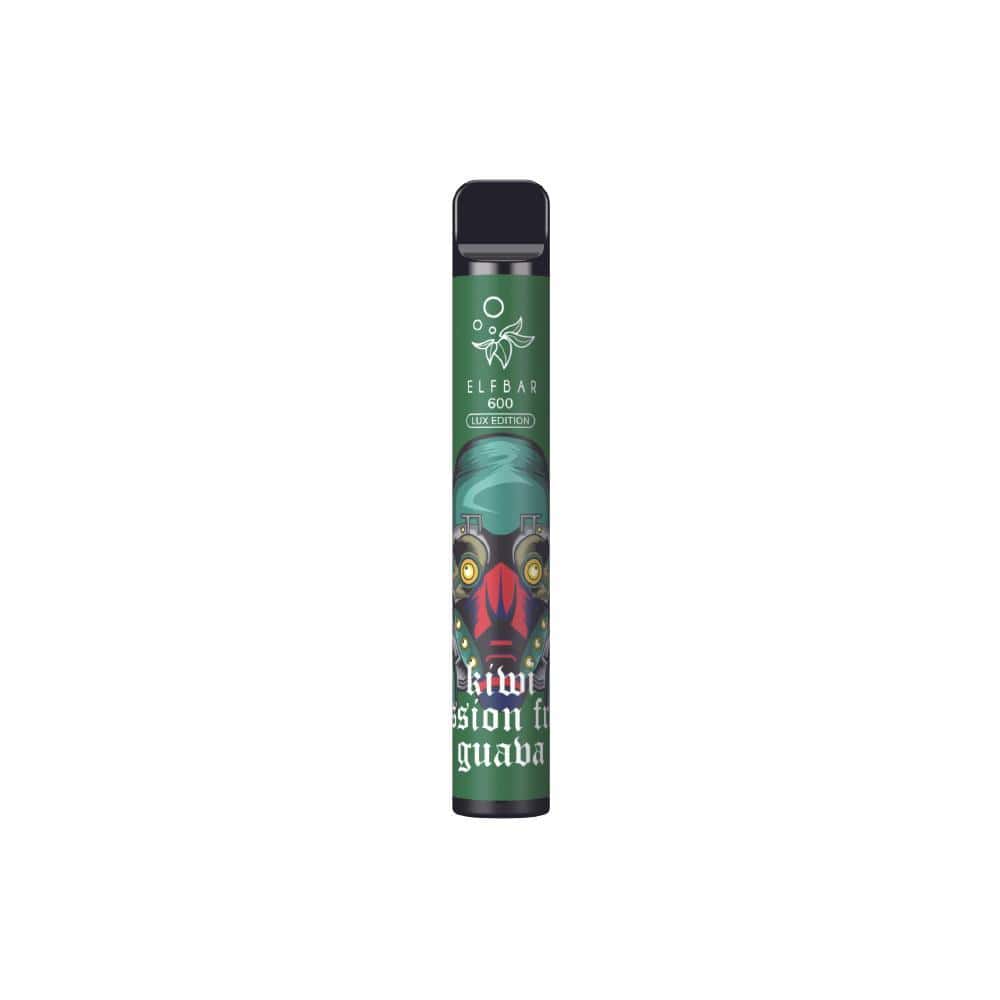 Kiwi Passion Fruit Guava Elf Bar 600 Lux Edition Disposable Vape Kit Grey Haze Vape Shop