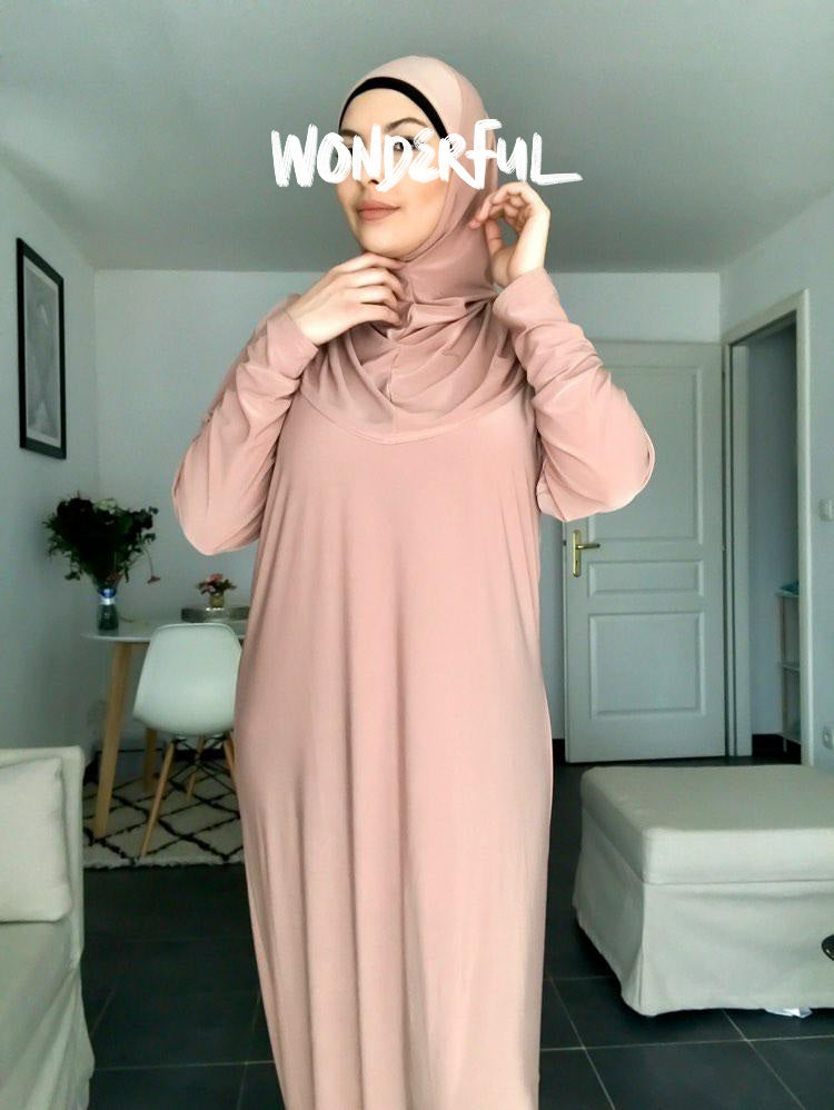 Robe De Priere Avec Hijab Integre Tendance Hijab Qalam Dress Boutique Qalam Dress Tendance Hijab