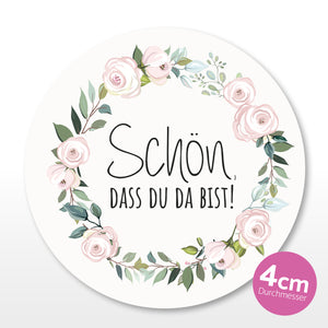 Hochzeitsaufkleber 96 Stuck Schon Dass Du Da Bist Weddng