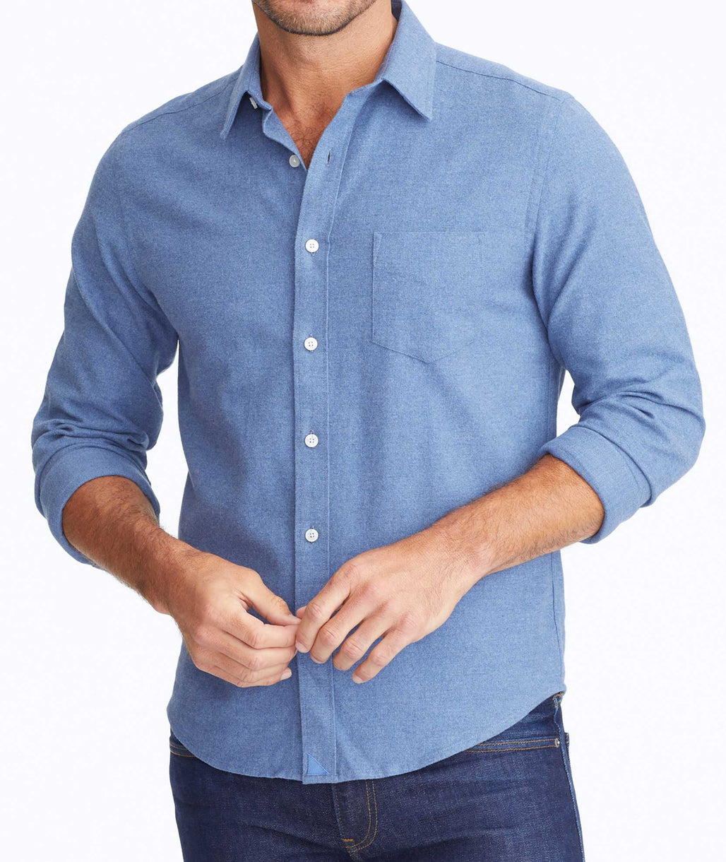 Flannel Sherwood Shirt Blue Untuckit Uk