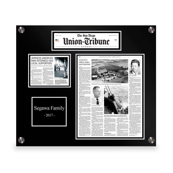The San Diego Union Tribune Custom Article Print Plaques Shop La Times