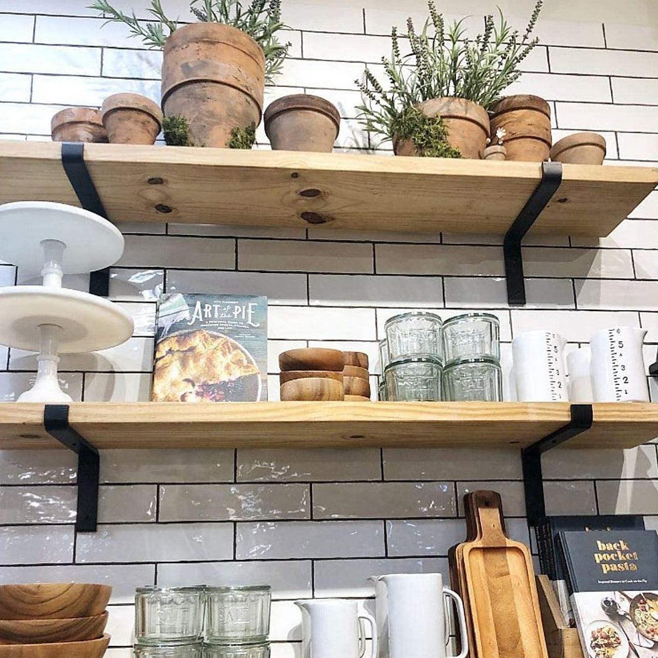 Floating Wall Shelf Brackets Heavy Duty Rustic Industrial 4 Pack Furniture Home Furniture
