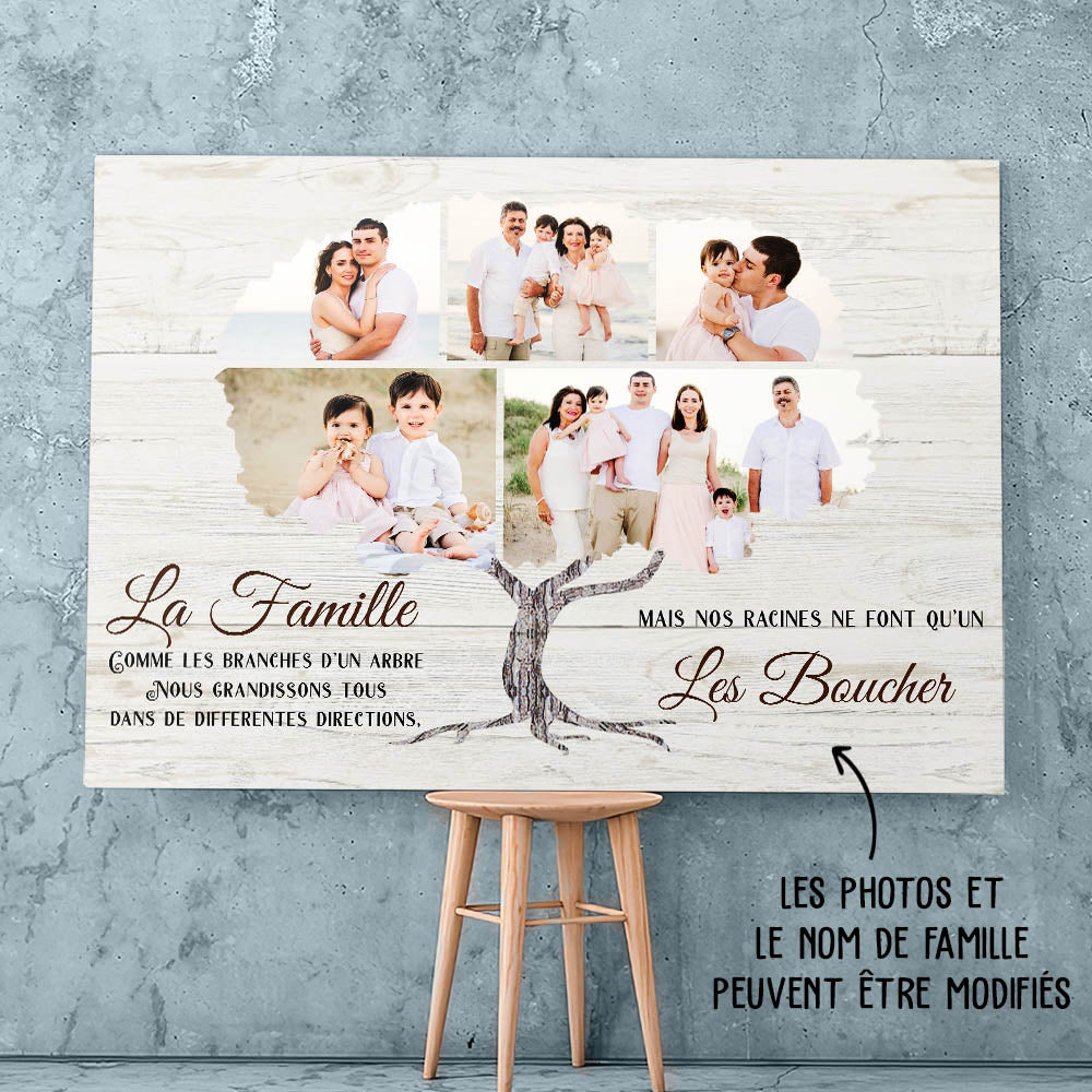 Toile Personnalisee La Famille Tescadeaux