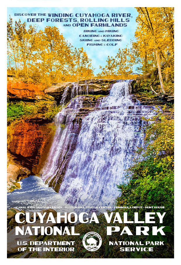 Cuyahoga Valley National Park Poster Wpa Vintage Style Posters National Park Posters