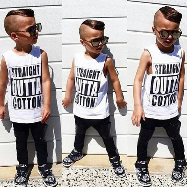 Kids Straight Outta Cotton Sleeveless Tank Top Shawshank Clothing