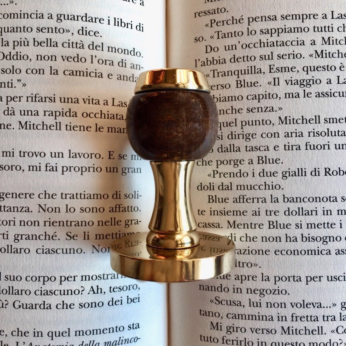 Personalized Ex Libris Stamp And Flowers On Book Round Exlibris