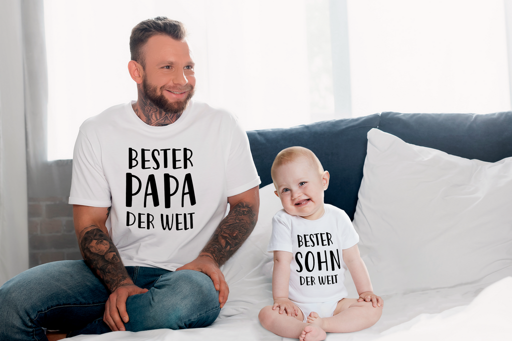 Bester Sohn Der Welt Bester Vater Der Welt Partner Outfit Mit Zwergenwunder