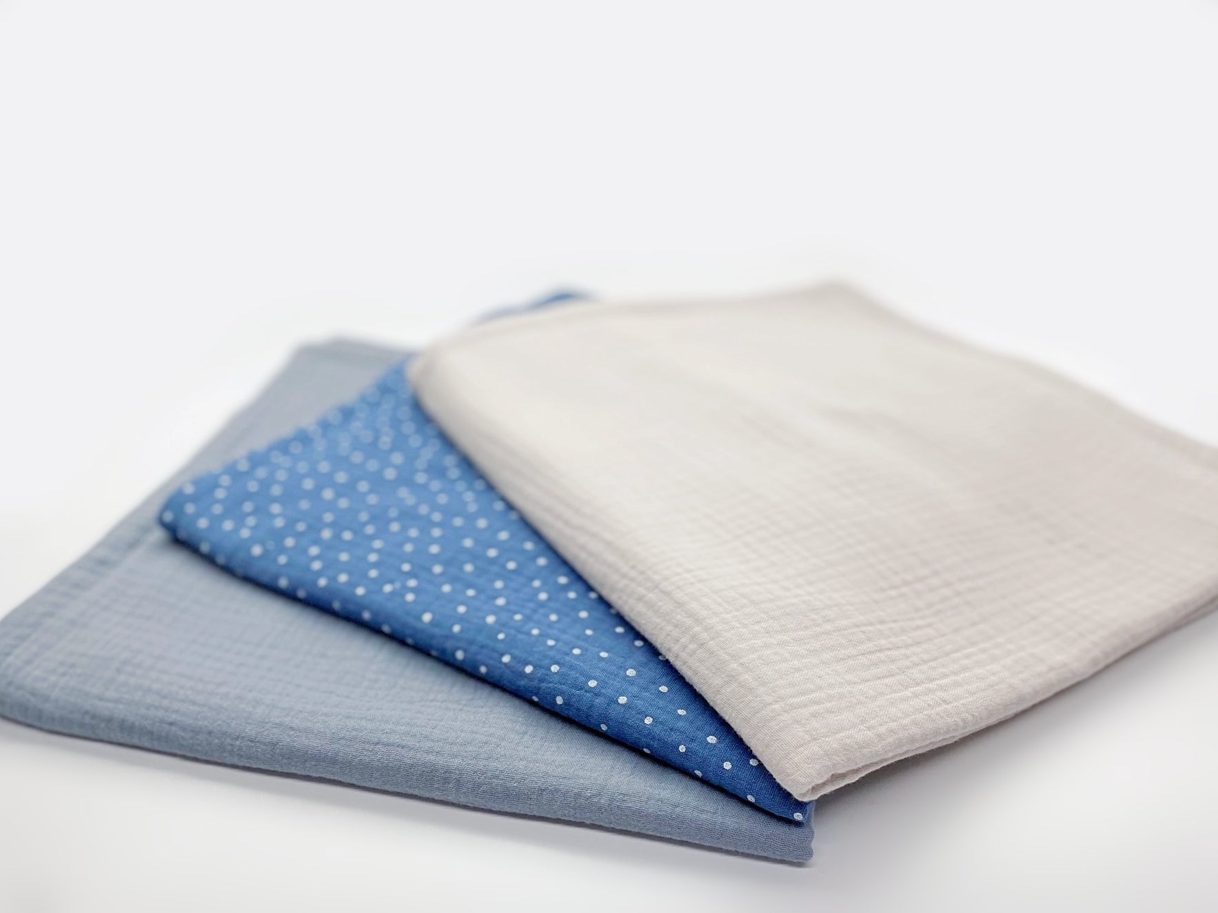 Blue Polka Dot Changing Pad Set Of 3 Natural Cuddles