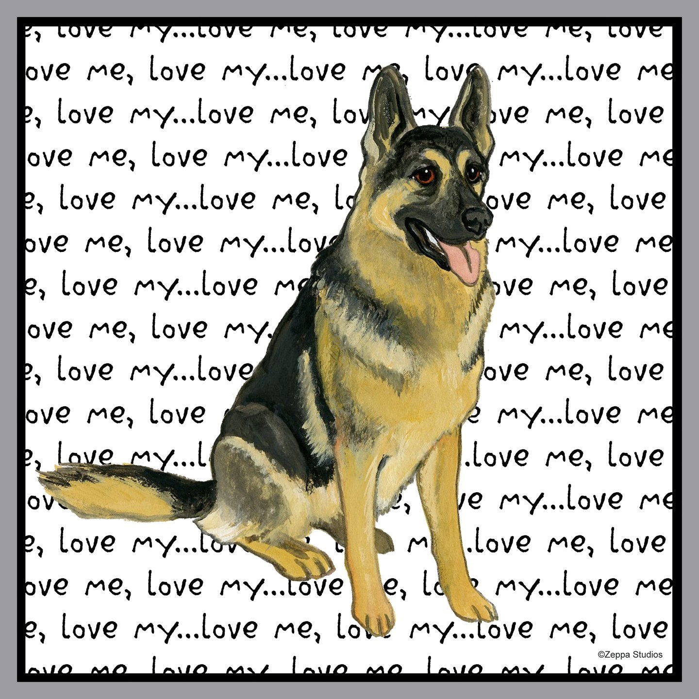 German Shepherd Love Text Adult Unisex Hoodie Sweatshirt Animalpride Com