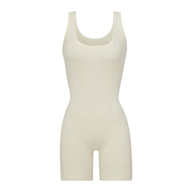 Cotton Rib Onesie Bone Skims