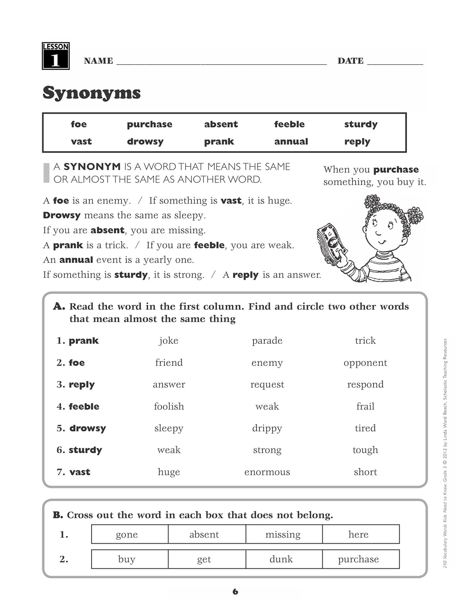 240 Vocabulary Words Kids Need To Know Grade 3 Scholastic Canada Teachables