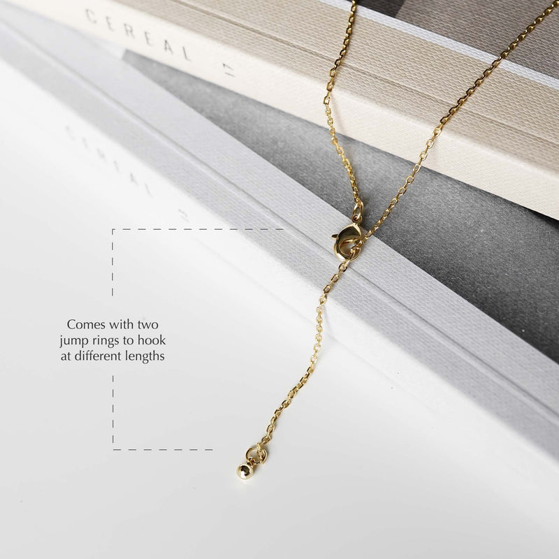 Initial Necklace Letter J Gold White The Petal Archive