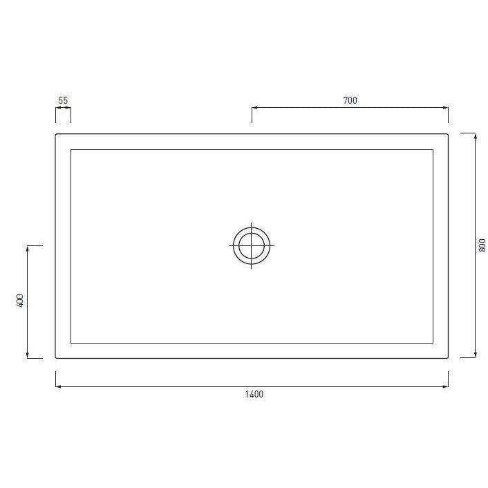 Sessanta Piatto Doccia 80x140 H6 Cemento Cielo Pd680140cm Archigo It