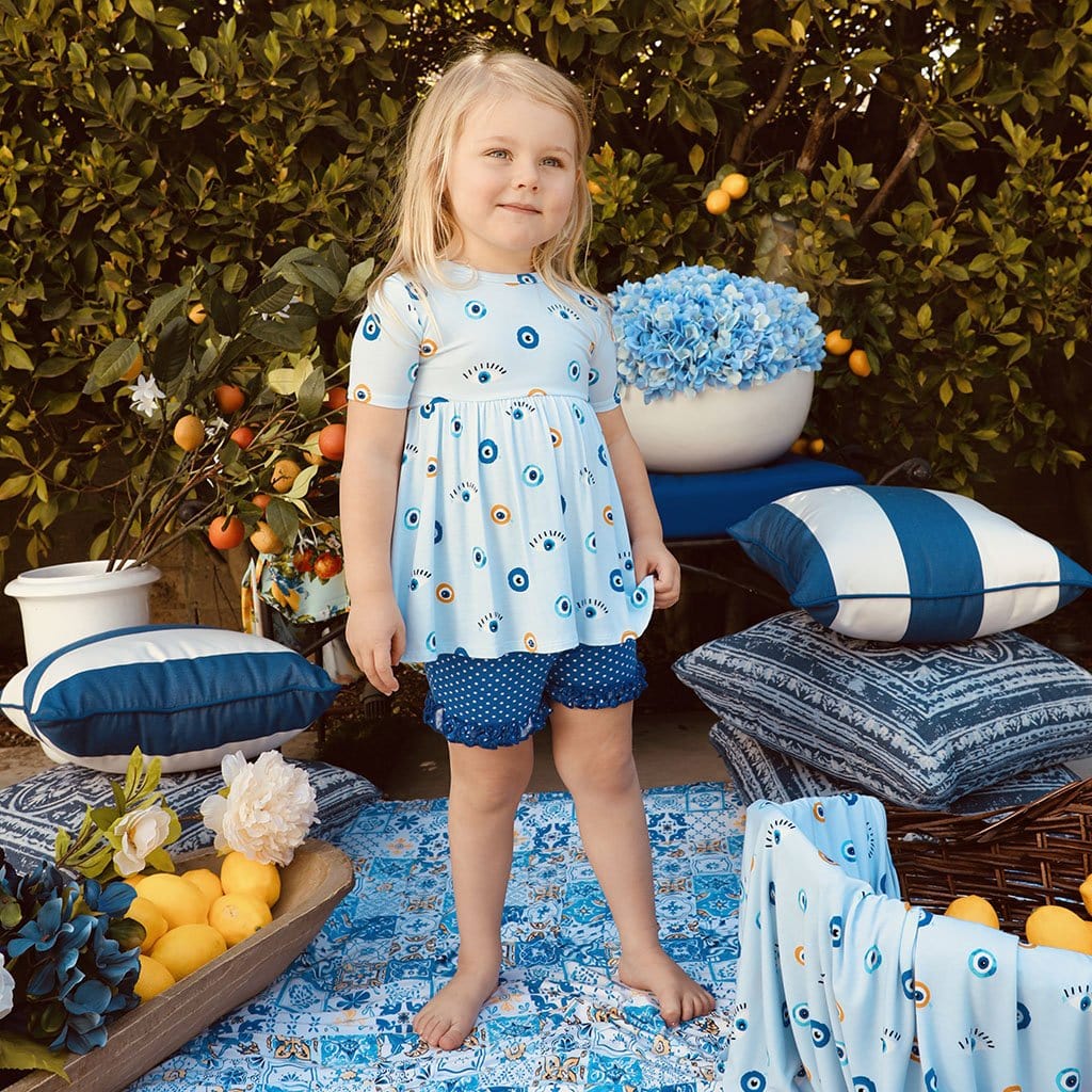 Peplum Shorts Evil Eye Nazar Peplum Shorts Set Poshpeanut Com