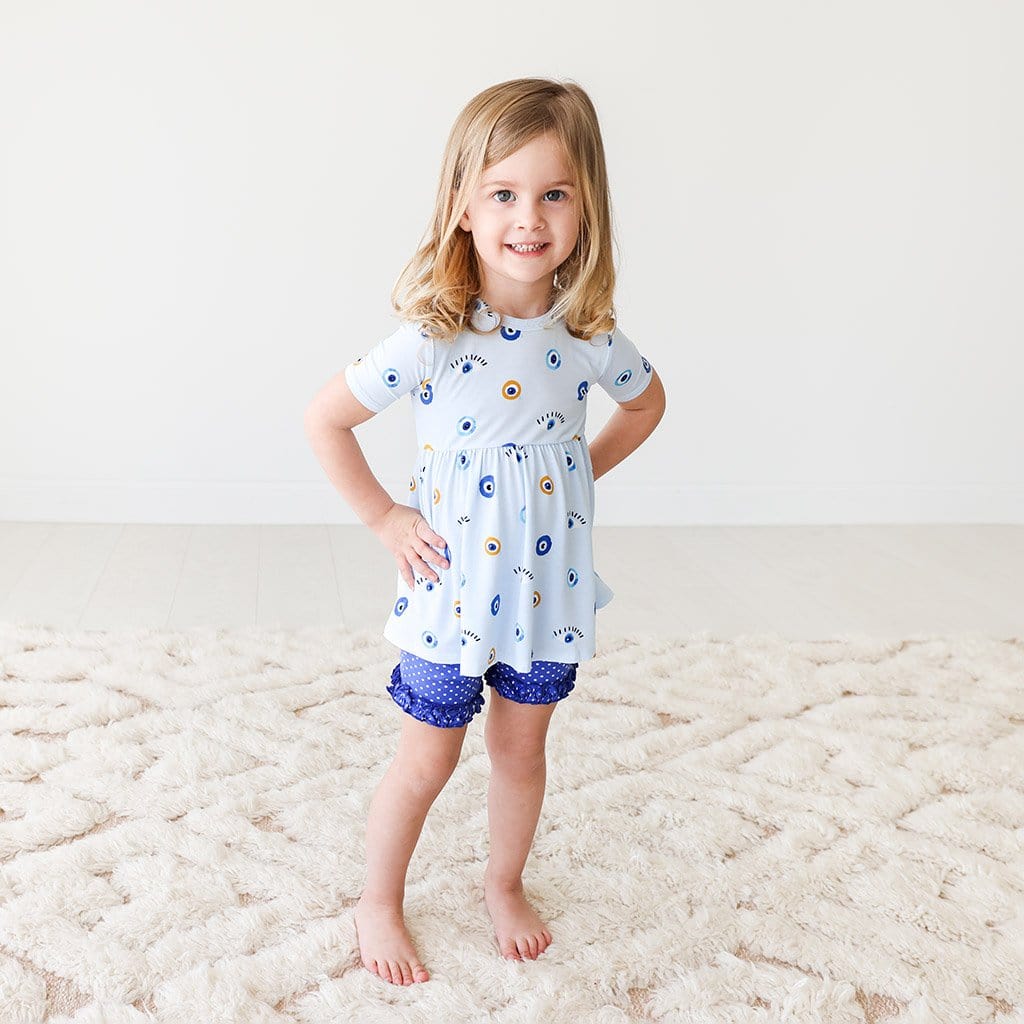 Peplum Shorts Evil Eye Nazar Peplum Shorts Set Poshpeanut Com