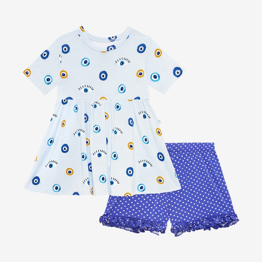 Peplum Shorts Evil Eye Nazar Peplum Shorts Set Poshpeanut Com