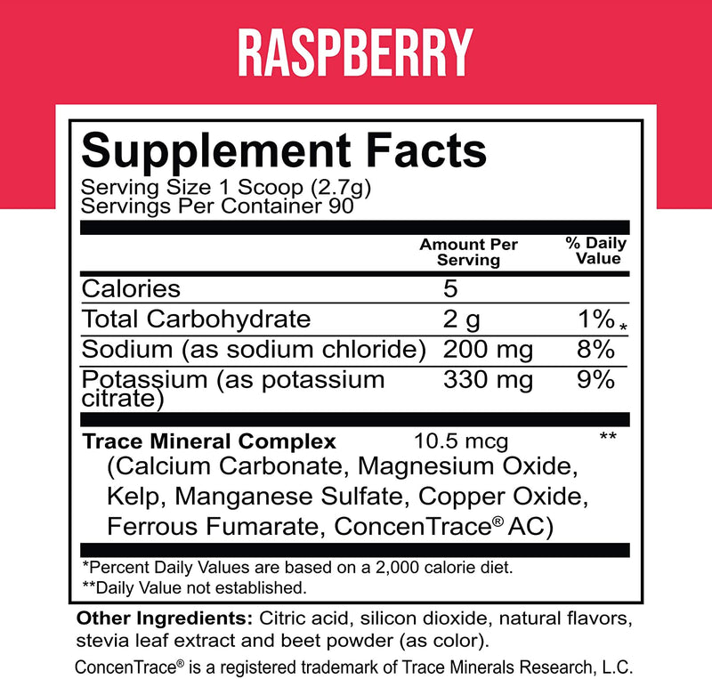 Electrolyte Mix Supplement Powder 90 Servings 72 Trace Minerals Pot