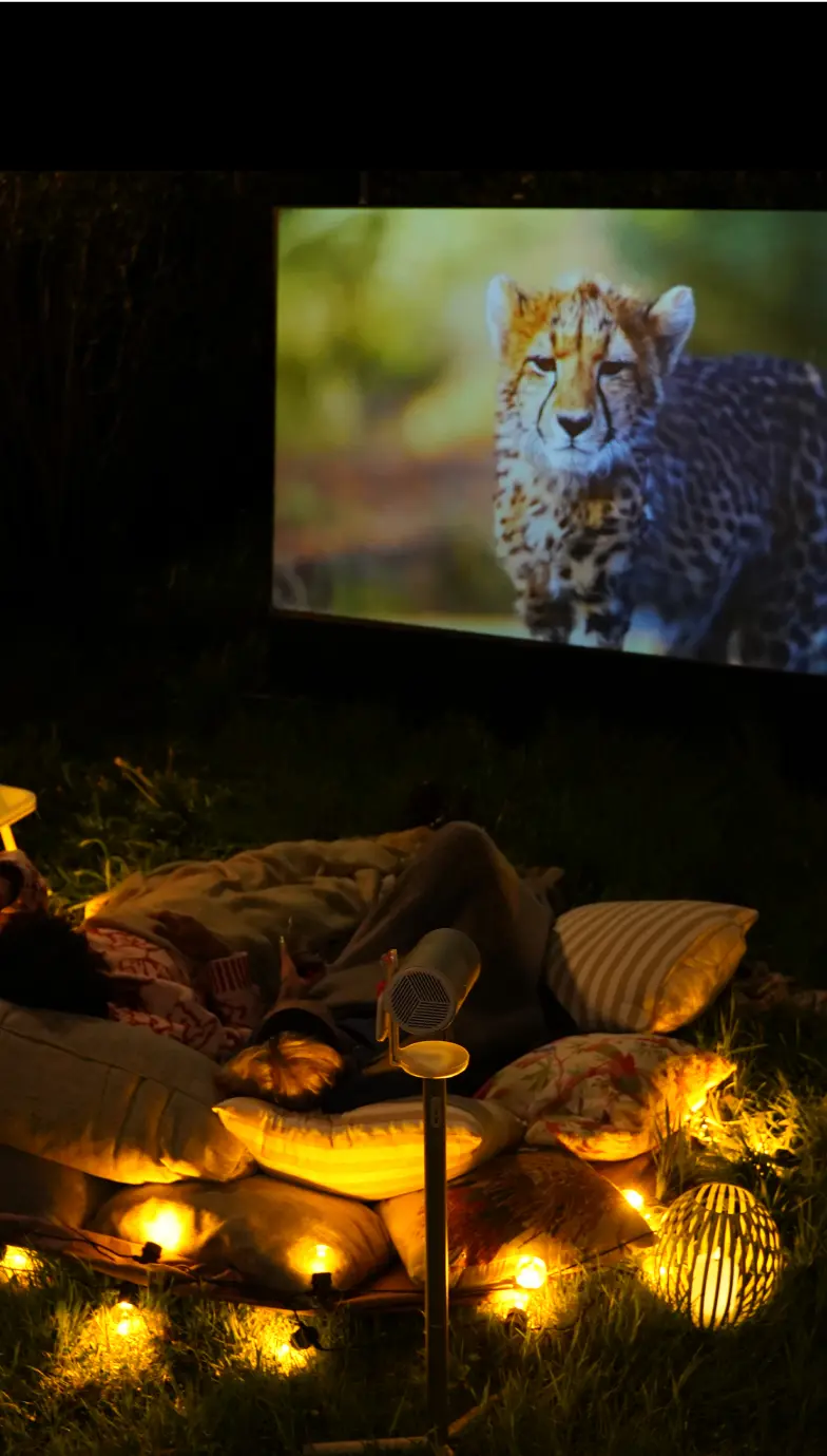 Transform Any Space Into a Cinematic Escape The Collection delivers an exceptional viewing experience anywhere. Compact and lightweight, it’s easy to take on the go—perfect for camping under the stars, backyard movie nights, or cozy evenings at home. Transform Any Space Into a Cinematic Escape The Collection delivers an exceptional viewing experience anywhere. Compact and lightweight, it’s easy to take on the go—perfect for camping under the stars, backyard movie nights, or cozy evenings at home.