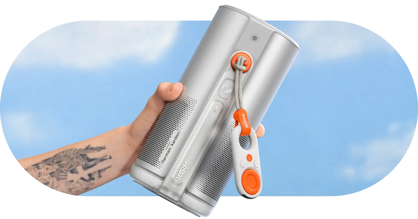 XGIMI MoGo 4 Smart 1080p Projector - Beautifully Designed - Coffee cup size, Mini Remote Control, Lens Protection