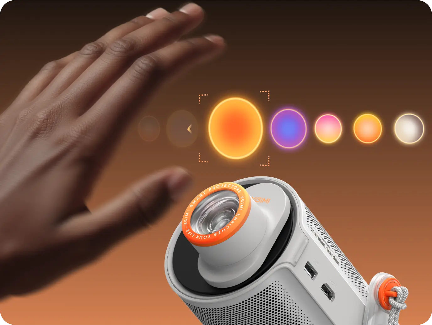 XGIMI MoGo 4 Smart 1080p Projector - Wave, Switch, WOW! Wave your hand within 30cm of the lens to change up the content—no remote required.