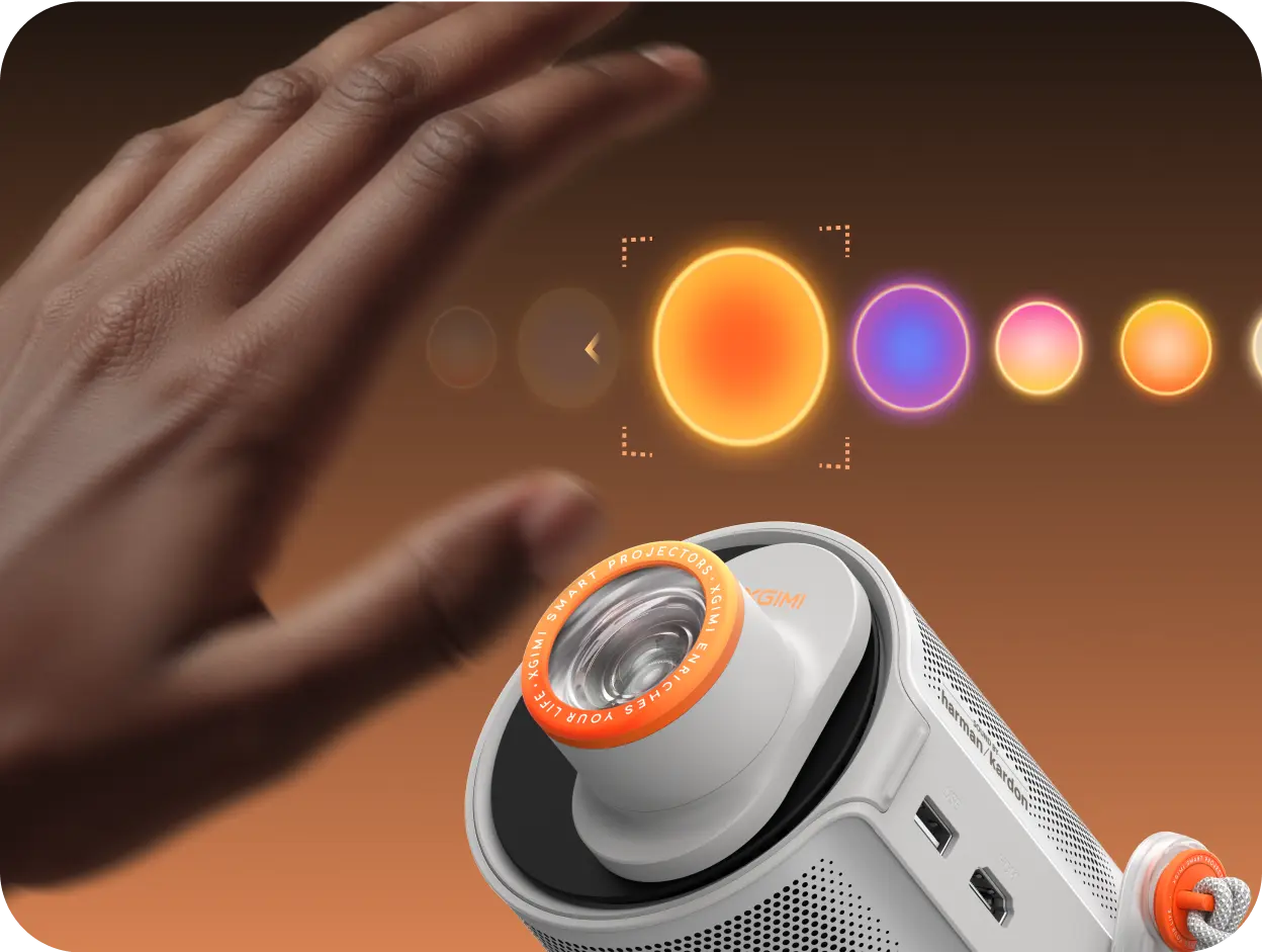 XGIMI MoGo 4 Laser Portable Triple Laser Projector - Wave, Switch, Wow Wave your hand within 30cm of the lens to change up the content—no remote required.