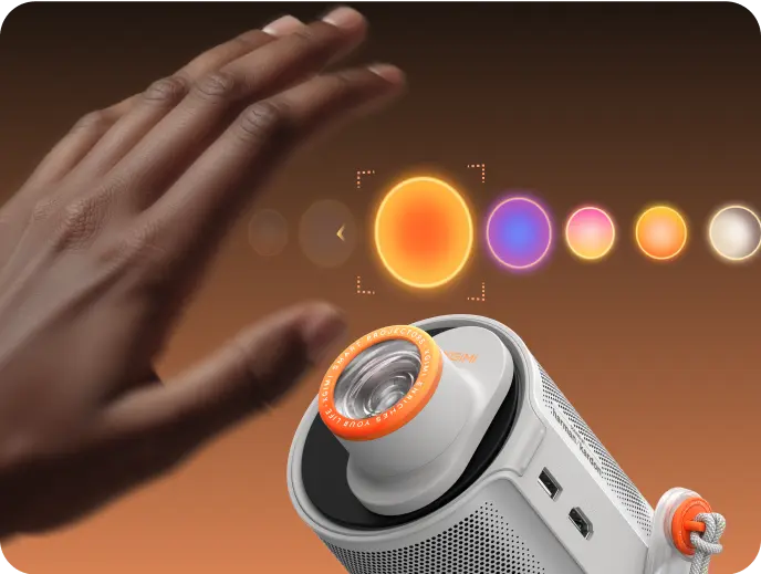 XGIMI MoGo 4 Laser Portable Triple Laser Projector - Wave, Switch, Wow Wave your hand within 30cm of the lens to change up the content—no remote required.