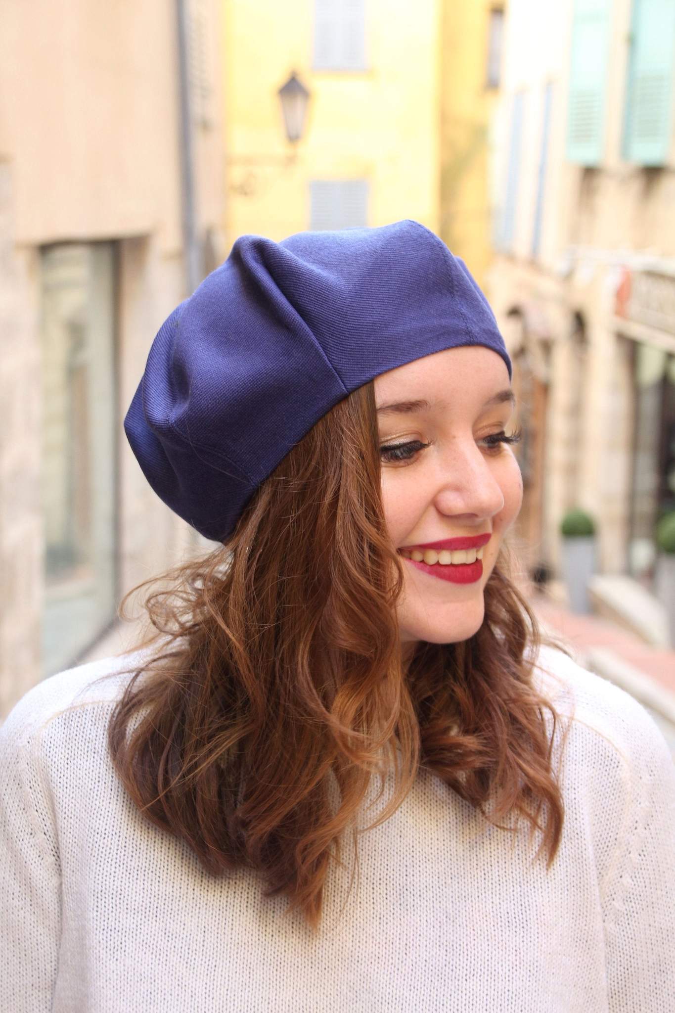Blue Beret Hat Trendy Fabric Hat Delisaboutique
