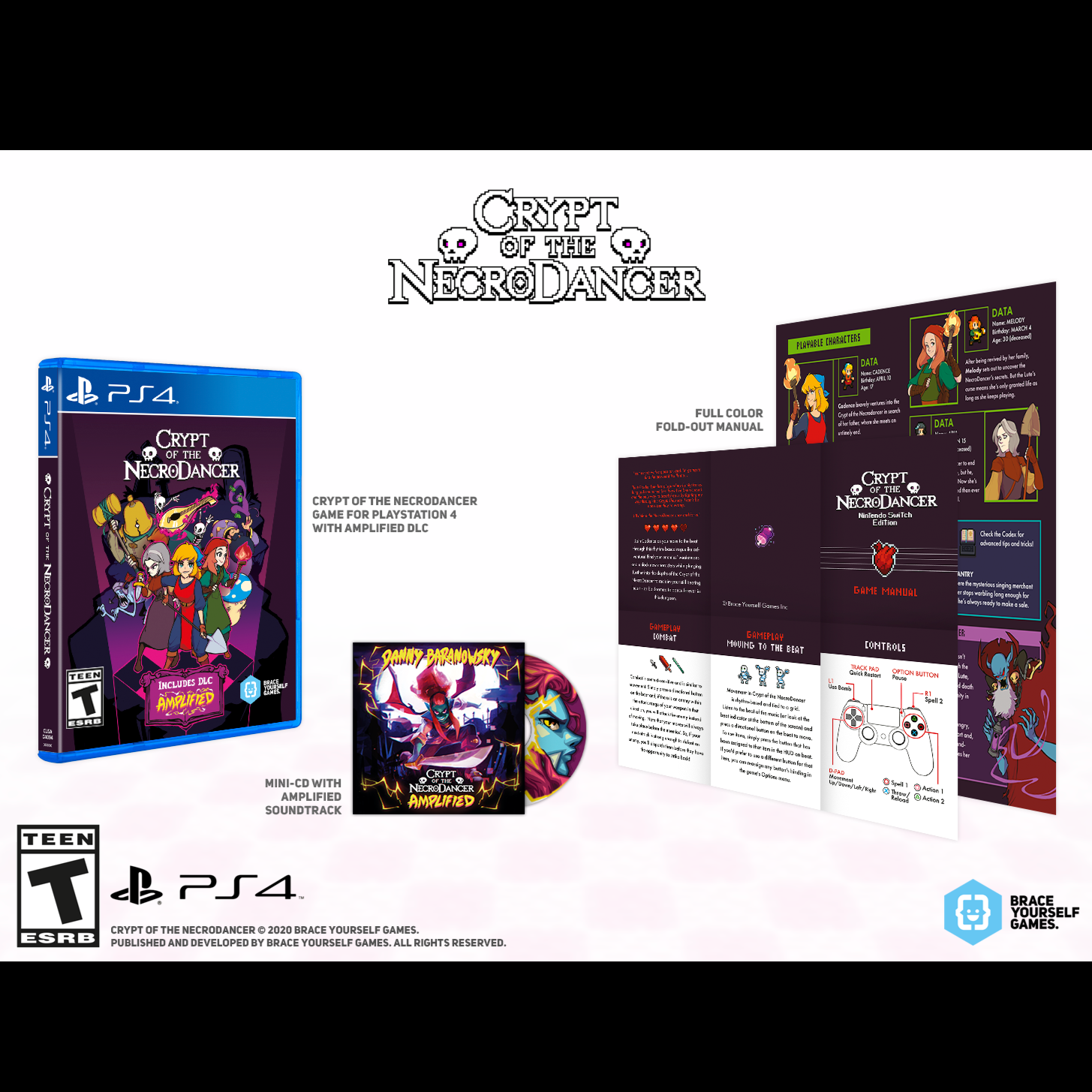 Crypt Of The Necrodancer Physical Standard Edition Merch Brace Yourself Games