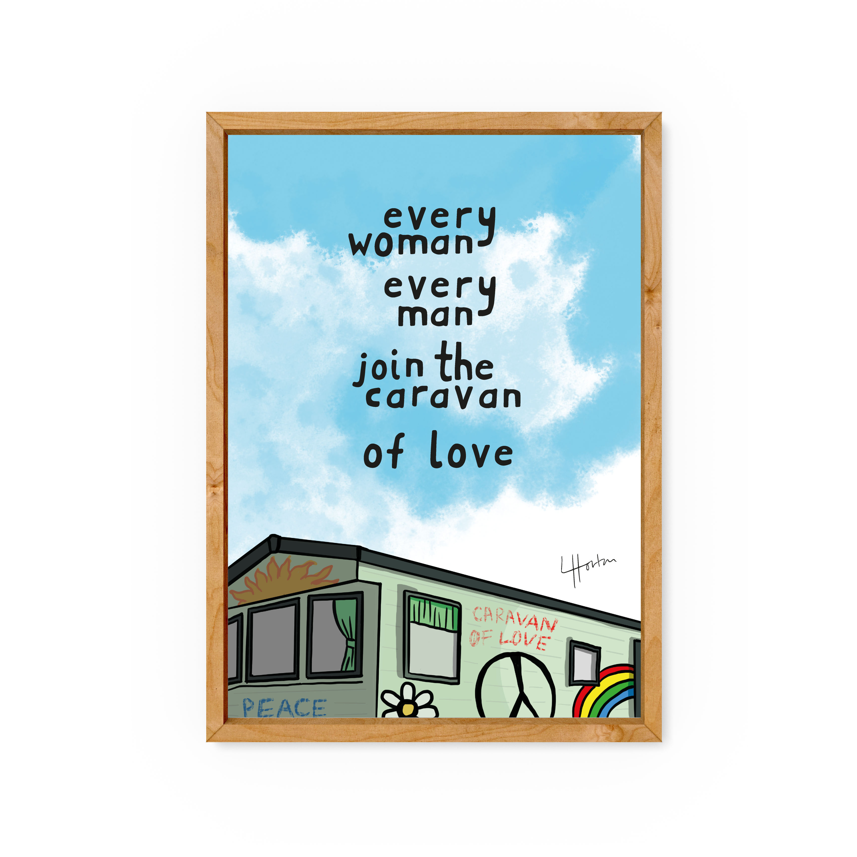 The Housemartins Caravan Of Love Art Print Lukehorton Art Luke Horton Art