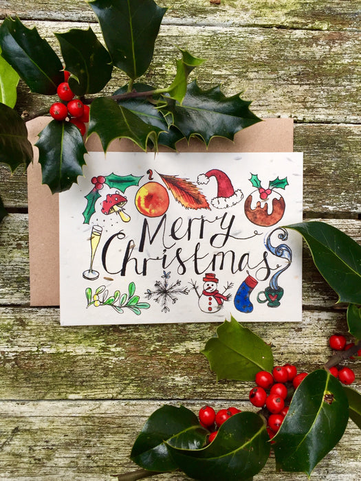 Plantable Christmas Card Merry Christmas Buy Sustainably