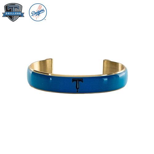 Tulsa Drillers Rustic Cuff Art Deco 5 Blue