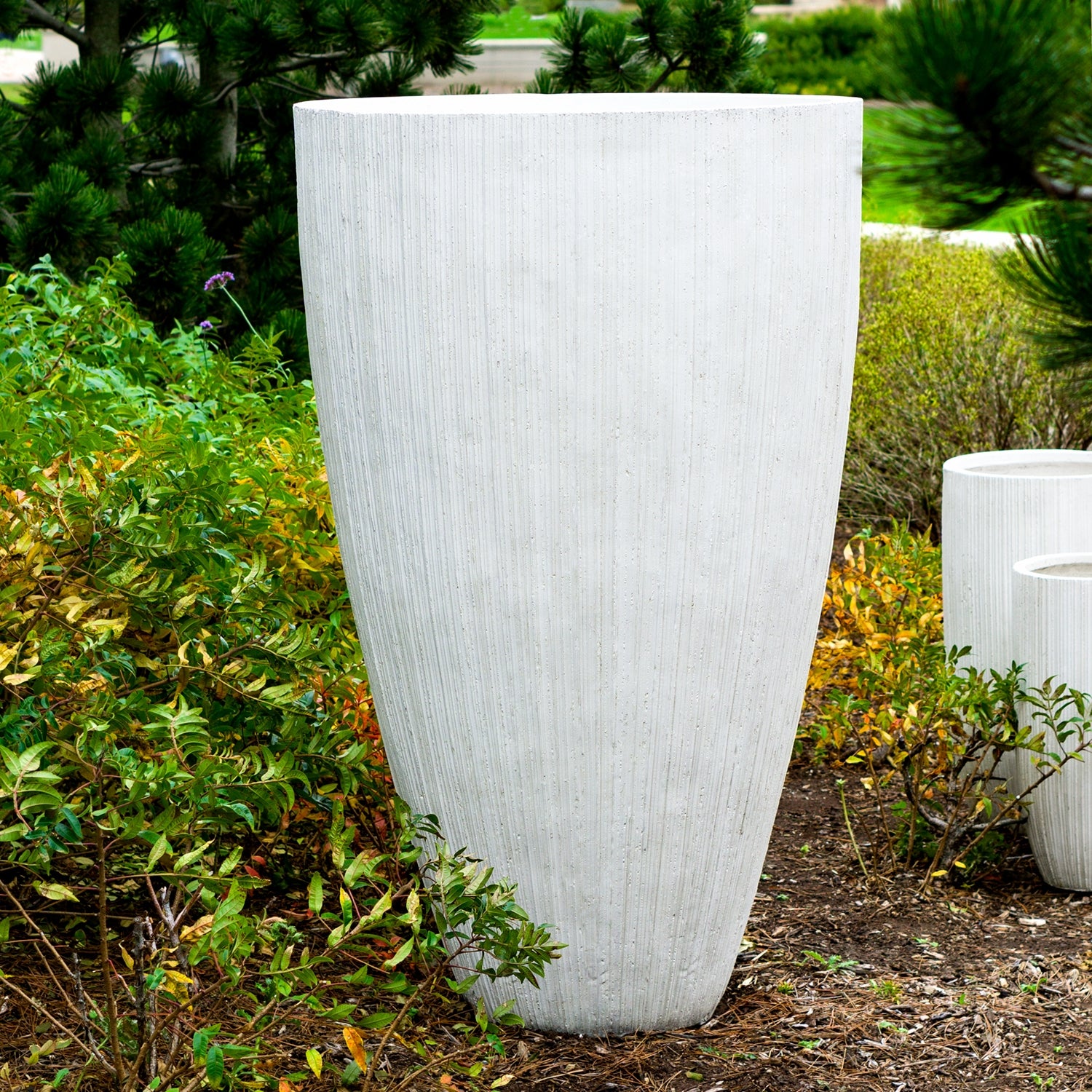 Distressed Texture Linea Extra Large Planter Gold Leaf Design Group