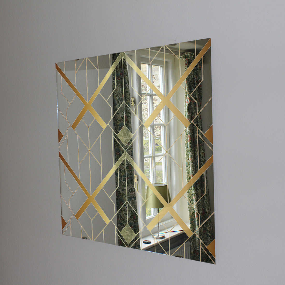 Luxury Gold Art Deco Mirror Art Print Andrew Lee Home And Living