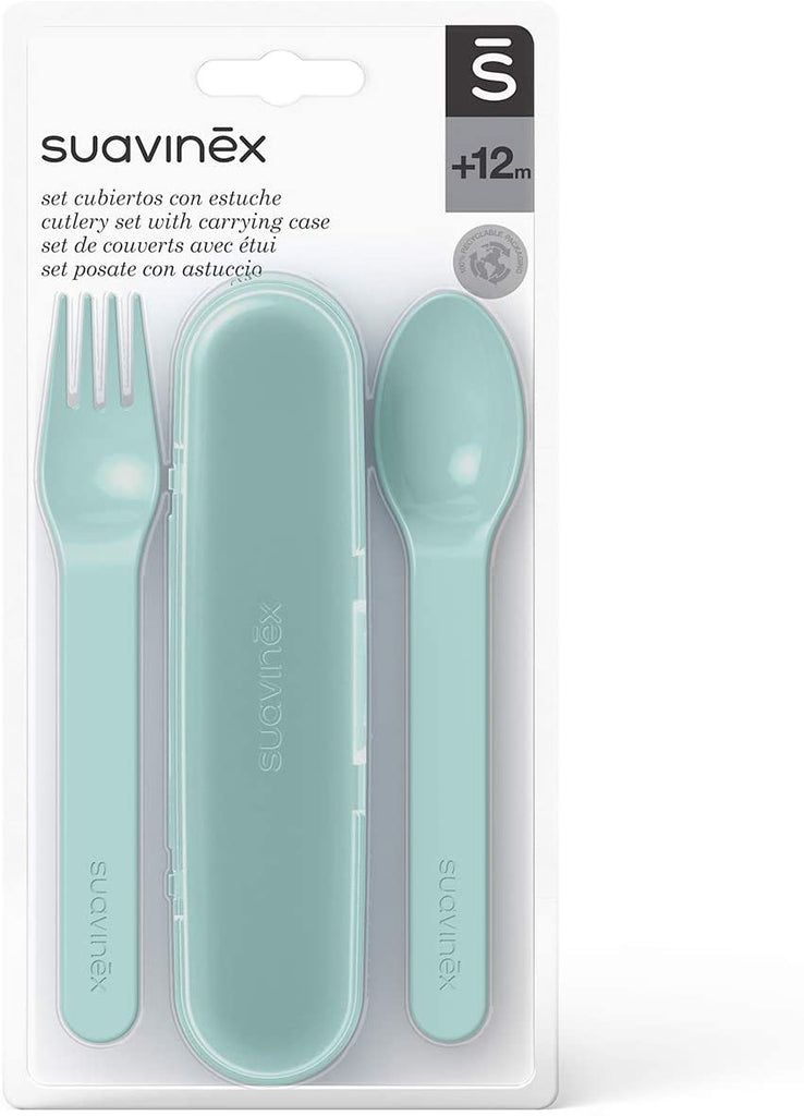 Set Posate Con Astuccio Suavinex Verde Io E Mamma Mini Family Store